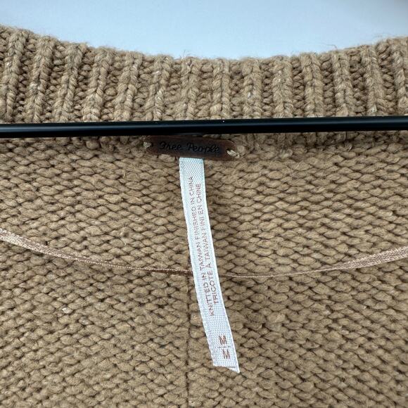 Free People Brookside Tunic Sweater Knit in Desert Camel Size M - Picture 8 of 11